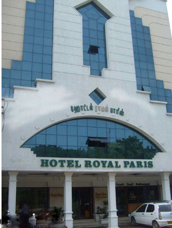 chennai hotel paris royal facilities rates