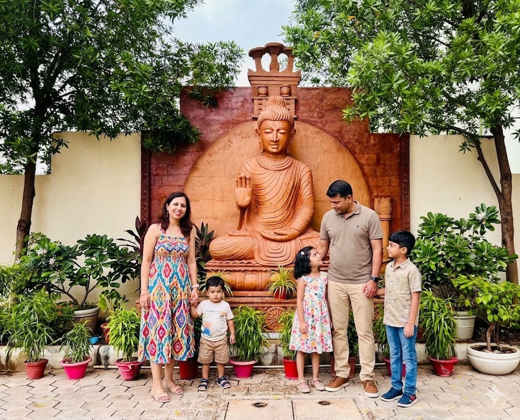 Pushpak Hotel & Convention - Buddha Statue selfie point, Dhauli Square