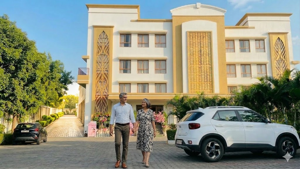 Pushpak Hotel & Convention front photo daytime, Dhauli Square