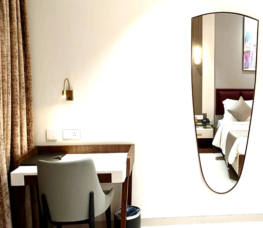 Study table and work area — Pushpak Hotel & Convention Dhauli Square