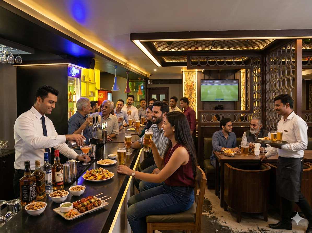 The Rock Sports Bar — busy match night