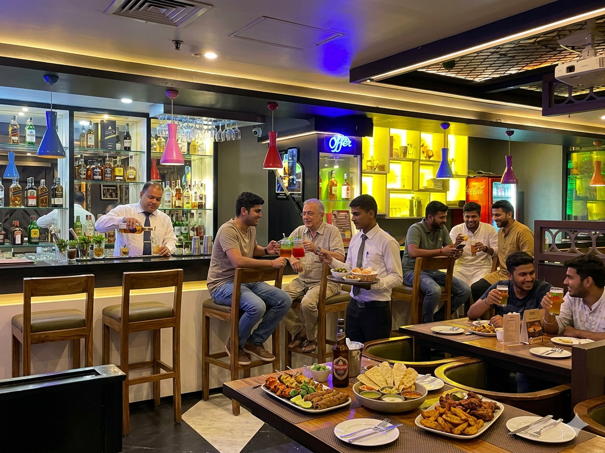 The Rock Sports Bar — seating area