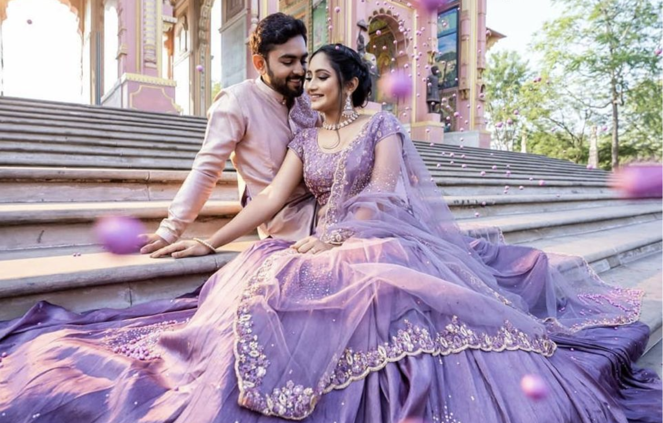 wedding couple in a jolly mood